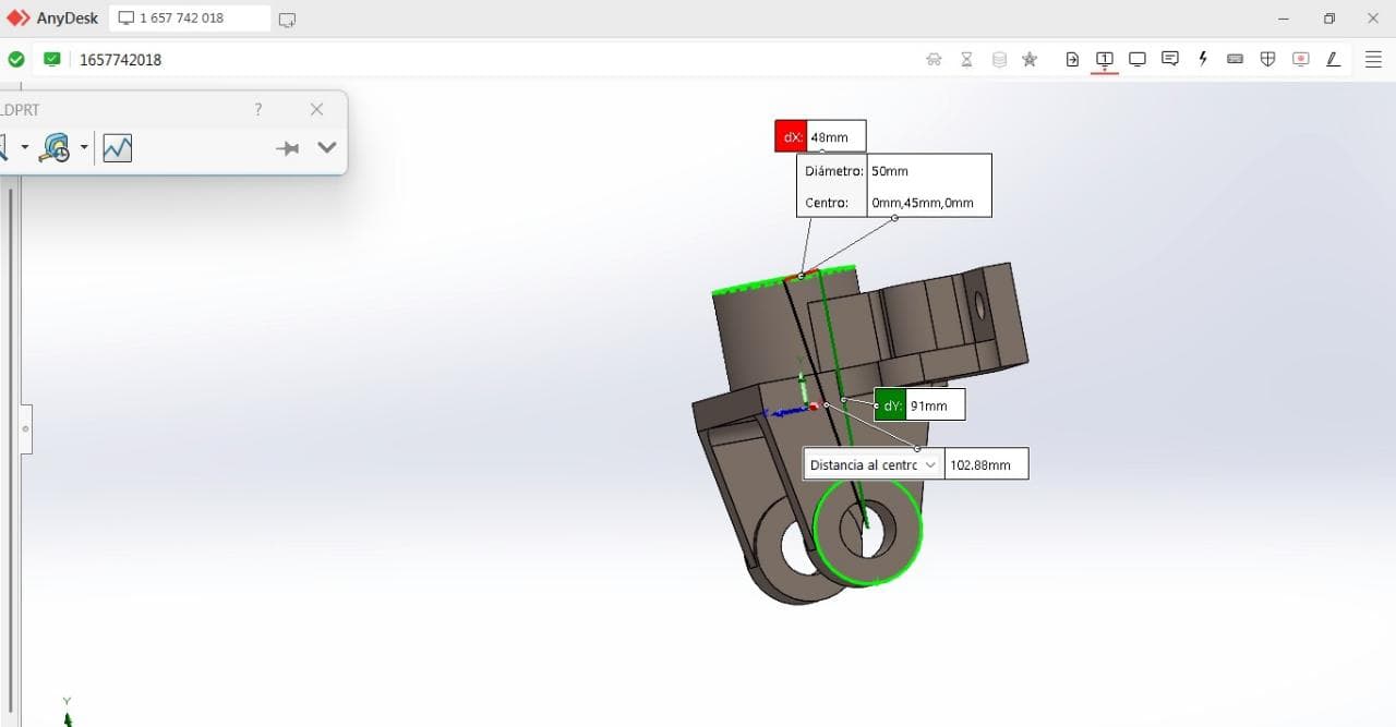 Modelado 3D isométrico en SolidWorks